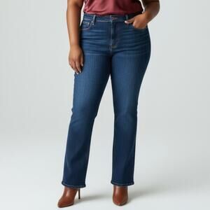 Madewell Curvy Skinny Flare Jeans Womens Size 33 Blue Bootcut Stretch High Waist